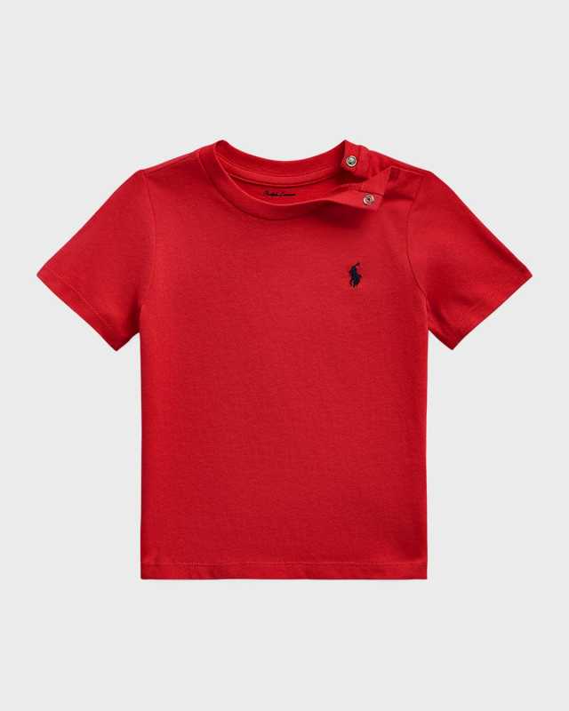 Boy's Cotton Jersey Crewneck Tee, Size 3-24